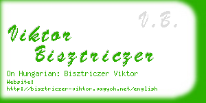 viktor bisztriczer business card